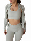 SP3CTRUM SculptFlex Yoga Set Cloud colorway — full matching set, SculptFlex compression knit, warm neutral two-piece activewear set for women, limited drop