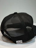 SP3CTRUM Trucker Hat black — breathable mesh back panel, adjustable snap closure, rear view, unisex gym-to-street snapback